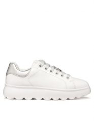 Geox Sneakersy J Puffypop Girl J65MRA 00085 C0007 S Biały. Białe buty sportowe dziewczęce Geox, bez wzorów, ze skóry, bez zapięcia. Za 299.99 zł.