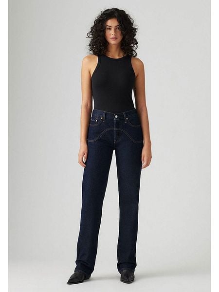 Levi's Dżinsy - Comfort fit - w kolorze granatowym rozmiar: W30/L32. Niebieskie jeansy damskie Levi's, z podwyższonym stanem. Za 262.29 zł.