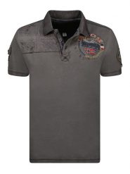 Geographical Norway Koszulka polo "Kinflat" w kolorze antracytowym rozmiar: S. Czarne koszulki polo męskie Geographical Norway, s, bez wzorów, z bawełny, bez ramiączek. Za 70.24 zł.