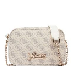Torebka Guess. Białe listonoszki damskie Guess, z aplikacjami, bez dodatków. Za 294.99 zł.