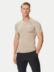 Under Armour Koszulka techniczna Ua HeatGear® Armour 1361518 Beżowy Slim Fit. Brązowe t-shirty sportowe męskie Under Armour, m, z syntetyku, bez ramiączek, na fitness i siłownię. Za 149.99 zł.