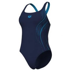 Damski kostium kąpielowy 1-częściowy Arena Scratch Control Pro. Niebieskie stroje jednoczęściowe damskie Arena, bez wzorów. Za 261.00 zł.
