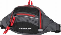 Torba na pas unisex Loap Tula czarno-czerwona. Czarne torebki klasyczne damskie Erima, bez wzorów, z poliesteru, bez dodatków. Za 119.99 zł.