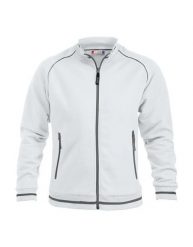 Clique Craig kurtka unisex ze strukturalnej dzianiny, wnętrze szczotkowane. Białe kurtki męskie CLIQUE, s, bez wzorów, z bawełny, bez kaptura. Za 293.24 zł.