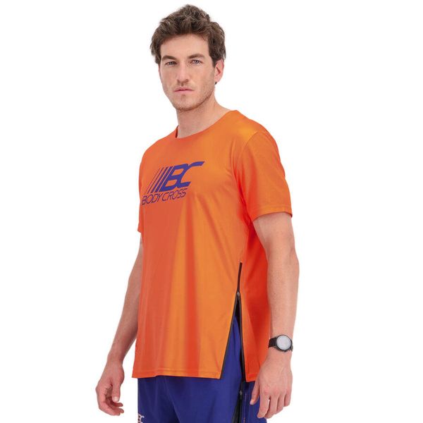Koszulka męska z maksymalną wentylacją do biegania ZIPRUN. Brązowe t-shirty sportowe męskie BODYCROSS, m, z materiału, bez ramiączek, do biegania. Za 322.99 zł.