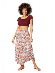 Aller Simplement Spódnica w kolorze kremowo-czerwonym rozmiar: 34/36. Brązowe spódniczki damskie Aller Simplement, bez wzorów, z wiskozy, klasyczne, z standardowym stanem, maxi. Za 78.99 zł.