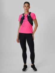 4F Legginsy do biegania szybkoschnące damskie - czarne L. Czarne legginsy damskie 4f, l, bez wzorów, z materiału. Za 169.99 zł.