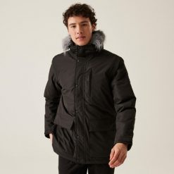 Kurtka wodoodporna z kapturem Regatta Sterlings IV. Brązowe kurtki męskie Regatta, xl, bez wzorów, eleganckie, z kapturem. W wyprzedaży za 229.99 zł.