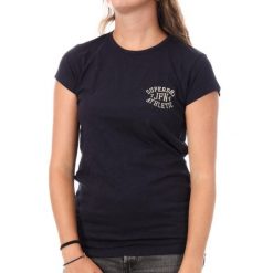 Koszulka damska Superdry Athletic Essential Slub. Niebieskie bluzki sportowe damskie Superdry., s, bez wzorów, z bawełny, bez ramiączek. Za 143.25 zł.