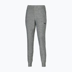 Spodnie tenisowe damskie Mizuno Training. Szare spodnie dresowe damskie Mizuno, bez wzorów. Za 72.99 zł.