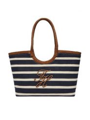 Tommy Hilfiger Torebka AW0AW18400 Granatowy. Niebieskie torebki klasyczne damskie Tommy Hilfiger, bez wzorów, z materiału, bez dodatków. Za 749.99 zł.