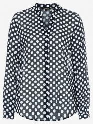 More & More Bluzka w kolorze czarno-białym rozmiar: 42. Czarne bluzki damskie MORE & MORE, bez wzorów, z wiskozy, bez kołnierzyka, bez ramiączek. Za 95.69 zł.