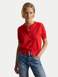 Polo Ralph Lauren Kardigan 211A12718002 Czerwony Regular Fit. Czerwone kardigany damskie Polo Ralph Lauren, xl, bez wzorów, z bawełny. Za 769.99 zł.