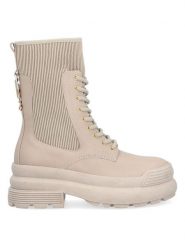 Liu Jo Skórzane botki w kolorze szarobrązowym rozmiar: 38. Brązowe botki damskie Liu Jo, z gumy, bez obcasa, na platformie, bez zapięcia. Za 413.35 zł.