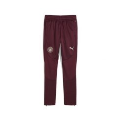 Młodzieżowe spodnie treningowe Manchester City PUMA Dark Jasper Red. Czerwona spodnie dresowe damskie Puma, m, z dresówki, do piłki nożnej. W wyprzedaży za 149.00 zł.