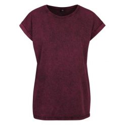 Koszulka Damska Z Przedłużonymi Ramionami Acid Wash. Szare bluzki damskie BUILD YOUR BRAND, xl, bez wzorów, sportowe, bez kołnierzyka, bez ramiączek. Za 84.99 zł.