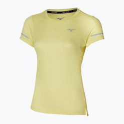 Koszulka do biegania damska Mizuno DryAeroFlow Tee. Żółte bluzki sportowe damskie Mizuno, l, bez wzorów, z materiału, bez ramiączek. Za 83.99 zł.
