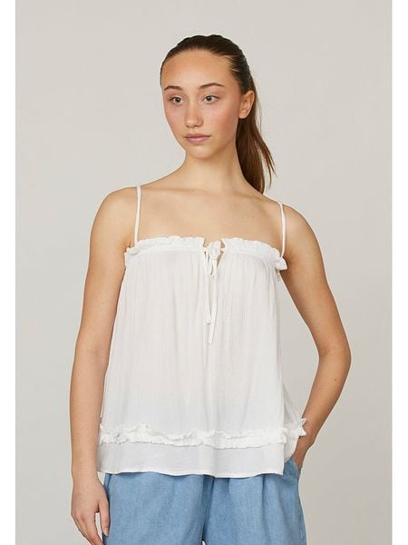 SisterS point Top w kolorze białym rozmiar: S. Białe topy damskie Sisters Point, s, bez wzorów, z wiskozy, bez kołnierzyka. Za 32.67 zł.