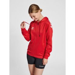 Bluza fitness damska Hummel hmlCore. Czerwone bluzy sportowe damskie HUMMEL, xs, bez wzorów, z elastanu, bez ramiączek, bez kaptura. Za 213.75 zł.