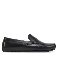 Mokasyny Tommy Hilfiger. Czarne mokasyny męskie Tommy Hilfiger. Za 489.99 zł.