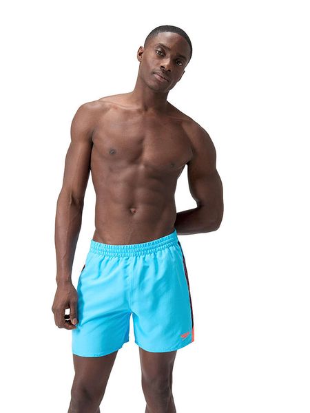 Speedo Szorty kąpielowe "Eco Hyperboom" w kolorze błękitno-pomarańczowym rozmiar: XL. Niebieskie szorty sportowe męskie Speedo, xl, z materiału, outdoorowe. Za 144.95 zł.