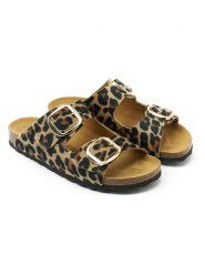 Mandel Klapki "Alberto" w kolorze beżowo-brązowym rozmiar: 37. Brązowe klapki damskie Mandel, bez wzorów, z nubiku, bez obcasa. Za 152.99 zł.