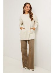 Soft Cashmere Sweter w kolorze beżowym rozmiar: 38/40. Brązowe swetry klasyczne damskie Soft Cashmere, z kaszmiru, bez kołnierzyka. Za 240.43 zł.