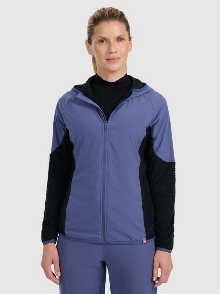 4F Bluza do biegania w terenie Primaloft Active damska - granatowa XS. Niebieskie bluzy z kapturem damskie 4f, l, bez wzorów, z materiału, bez kaptura, primaloft. Za 299.99 zł.