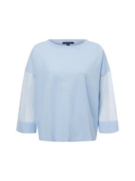 Comma Sweter z dzianiny Kobiety Bawełna niebieski, M. Niebieskie swetry klasyczne damskie Comma, m, z bawełny, bez kołnierzyka. Za 399.95 zł.