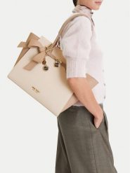 Nine West Torebka CEO-Serene-I-LX10186 Écru. Torebki klasyczne damskie Nine West, bez wzorów, z materiału, bez dodatków. Za 369.99 zł.