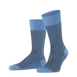 Skarpetki w paski Falke Oxford. Niebieskie skarpetki męskie Falke, bez wzorów, z bawełny. Za 129.50 zł.