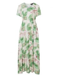 More & More Sukienka w kolorze zielono-kremowym rozmiar: 40. Zielone sukienki damskie MORE & MORE, bez wzorów, z tkaniny, bez kołnierzyka, bez ramiączek, maxi. Za 208.99 zł.