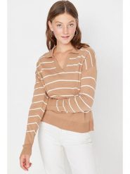 Trendyol Sweter w kolorze jasnobrązowym rozmiar: L. Brązowe swetry klasyczne damskie Trendyol, l, bez kołnierzyka. Za 86.99 zł.