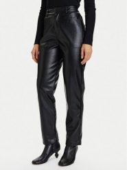 French Connection Spodnie z imitacji skóry 74ZBO Czarny Regular Fit. Czarne spodnie materiałowe damskie French Connection, bez wzorów, ze skóry. Za 399.99 zł.