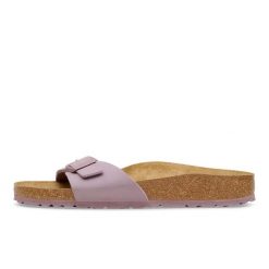 Kapcie Birkenstock Madrid Birkibuc Damskie. Fioletowe kapcie damskie Birkenstock, z nubiku. Za 502.45 zł.
