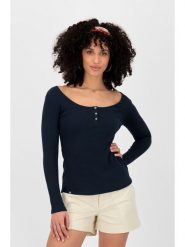 Alife and kickin Koszulka "Marti" w kolorze granatowym rozmiar: S. Niebieskie bluzki damskie Alife and Kickin, s, bez wzorów, bez kołnierzyka, bez ramiączek. Za 52.42 zł.