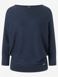 More & More Sweter w kolorze granatowym rozmiar: 46. Niebieskie swetry klasyczne damskie MORE & MORE, ze splotem, bez kołnierzyka. Za 154.07 zł.