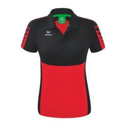 Damska koszulka polo Erima Six Wings. Czarne bluzki damskie Erima, bez wzorów, prążkowane, sportowe, bez kołnierzyka, bez ramiączek. Za 270.99 zł.