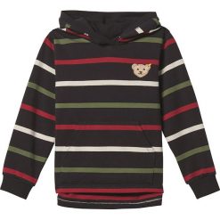 Bluza w kolorze czarno-czerwono-zielonym. Brązowe bluzy chłopięce Steiff, z aplikacjami, bez ramiączek, bez kaptura. W wyprzedaży za 68.95 zł.