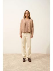Just Cashmere Kaszmirowy kardigan w kolorze beżowym rozmiar: XL. Brązowe kardigany damskie Just Cashmere, xl, bez wzorów, z kaszmiru. Za 509.89 zł.