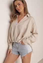 Niebieskie Szorty Jeansowe z Bawełną i Wysokim Stanem Ozdobione Postrzępieniem Stineans. Niebieskie szorty damskie Born2be, bez wzorów, z bawełny, eleganckie, z podwyższonym stanem. Za 89.99 zł.