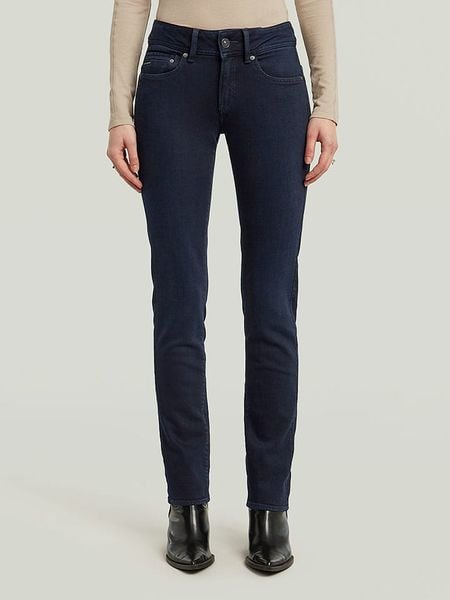 G-Star Dżinsy - Slim Straight fit - w kolorze granatowym rozmiar: W29/L30. Niebieskie jeansy damskie G-Star. Za 224.95 zł.