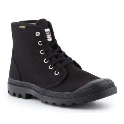 Buty Palladium Pampa Hi Oryginale W 75349-060 czarne. Czarne buty sportowe na co dzień damskie bez wzorów, z materiału. Za 503.88 zł.