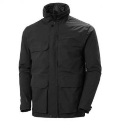 Kurtka uniwersalna męska Helly Hansen Utility Rain. Czarne kurtki męskie Helly Hansen, l, bez wzorów, z syntetyku, klasyczne, bez kaptura. Za 1,074.00 zł.