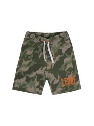 Szorty chłopięce Leone Camouflage z nieczesanej bawełny. Białe szorty męskie LEONE 1947 APPAREL, z bawełny, bez kołnierzyka. Za 42.06 zł.
