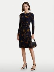 LAUREN RALPH LAUREN Sukienka codzienna 250957702 Granatowy Slim Fit. Niebieskie sukienki damskie Lauren Ralph Lauren, na co dzień, bez wzorów, z syntetyku, bez kołnierzyka, bez ramiączek, proste. Za 719.99 zł.