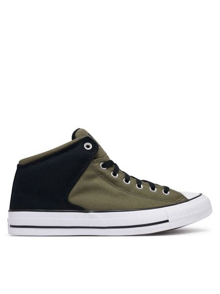 Converse Trampki Chuck Taylor All Star High Street A20543C Zielony ciemny. Zielone trampki i tenisówki męskie Converse, bez wzorów, z materiału, bez zapięcia. Za 329.99 zł.