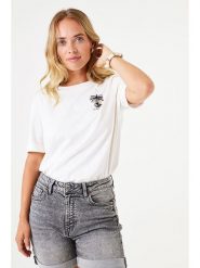 Garcia Koszulka w kolorze białym rozmiar: M. Białe t-shirty damskie Garcia, m, bez wzorów, z bawełny, bez kołnierzyka. Za 83.42 zł.