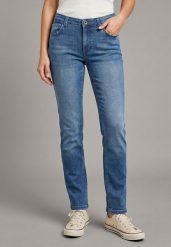 Damskie Spodnie Jeansowe Mustang Style Rebecca Slim Denim Blue 1016989 5000 682. Niebieskie spodnie materiałowe damskie Mustang, bez wzorów, z denimu. Za 219.99 zł.