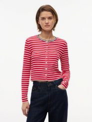 Tommy Jeans koszulka z długim rękawem Kobiety wiskoza czerwony, S. Czerwone t-shirty damskie Tommy Jeans, s, bez wzorów, z jeansu, bez kołnierzyka. Za 229.95 zł.